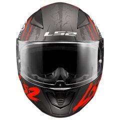 LS2 RAPID 2 RAVEN MAT SİYAH-BEYAZ-KIRMIZI KASK MAT SIYAH-KIRMIZI - XXL