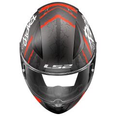 LS2 RAPID 2 RAVEN MAT SİYAH-BEYAZ-KIRMIZI KASK MAT SIYAH-KIRMIZI - 3XL