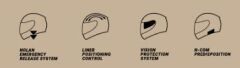 Nolan N80-8  TRITTICO KASK - Siyah/Beyaz/Antrasit (359)