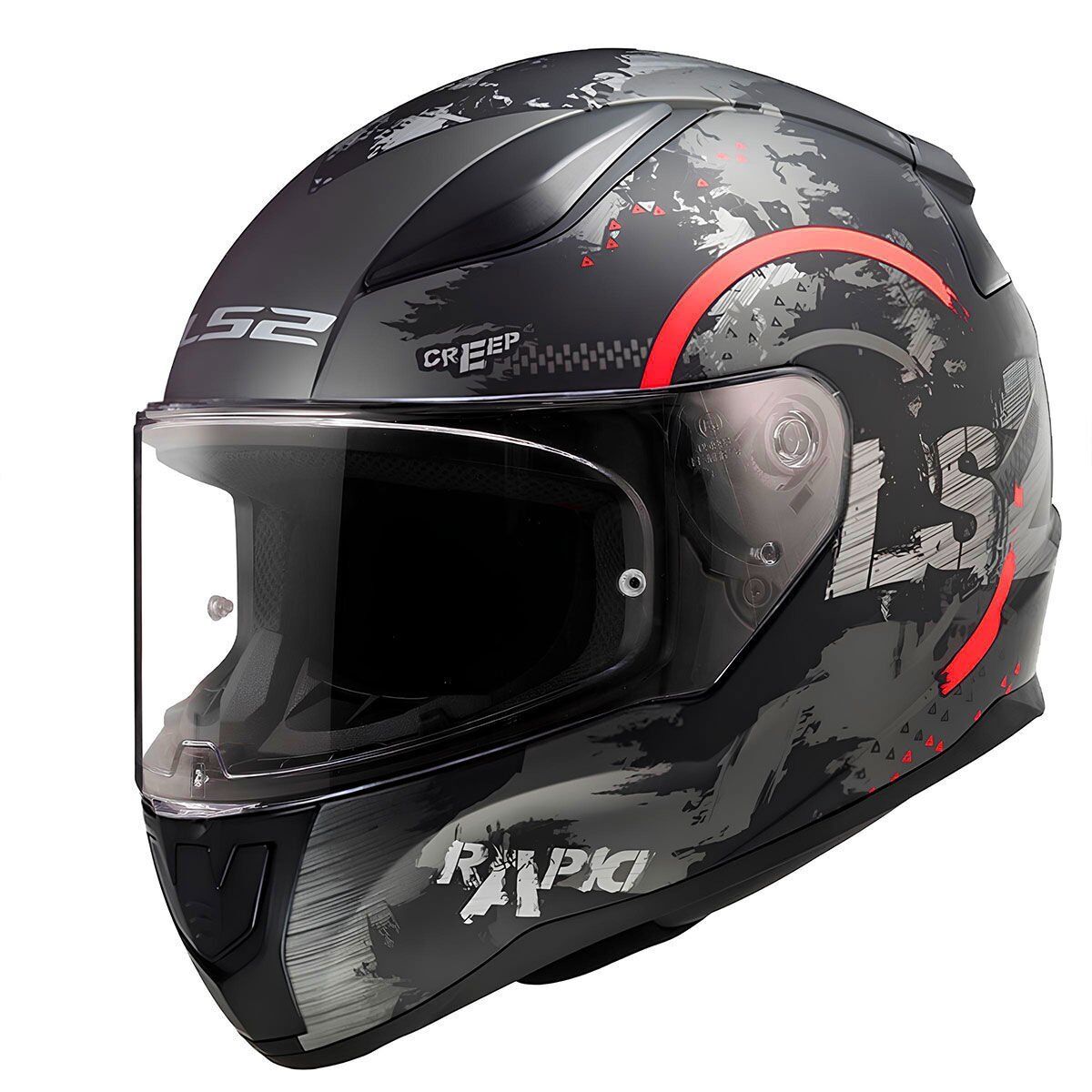 LS2 RAPID 2 CIRCLE MAT SİYAH-KIRMIZI KASK MAT SIYAH-KIRMIZI - L