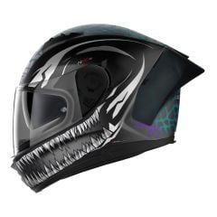 Nolan N60-6 SPORT RAVENOUS FLAT BLACK (WHITE BLACK) 28