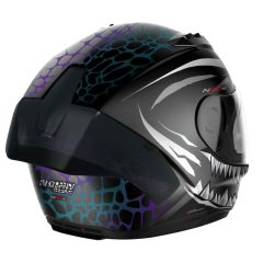 Nolan N60-6 SPORT RAVENOUS FLAT BLACK (WHITE BLACK) 28