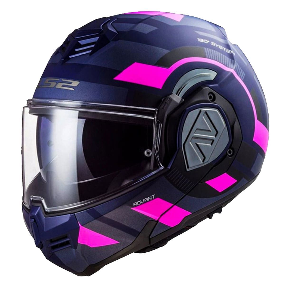 LS2 ADVANT VELUM MAT MAVİ-PEMBE KASK MAT MAVI - S