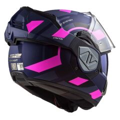 LS2 ADVANT VELUM MAT MAVİ-PEMBE KASK MAT MAVI - S