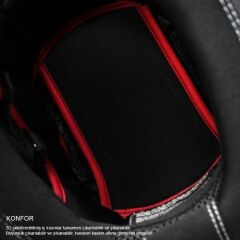 NEXX SX.100 GIGABOT MAT GRİ-KIRMIZI KASK GRI - S