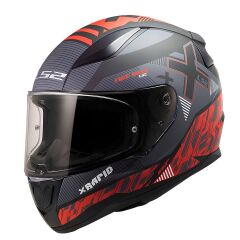 LS2 RAPID 2 XTREET MAT SİYAH-KIRMIZI KASK MAT SIYAH-KIRMIZI - XS