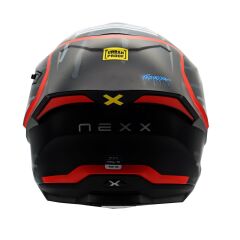 NEXX Y.100R URBANGRAM MAT SİYAH-KIRMIZI KASK