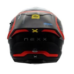 NEXX Y.100R URBANGRAM MAT SİYAH-KIRMIZI KASK