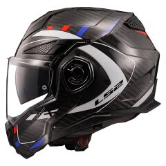 LS2 ADVANT X CARBON FUTURE BEYAZ-MAVİ-KIRMIZI KASK BEYAZ - L