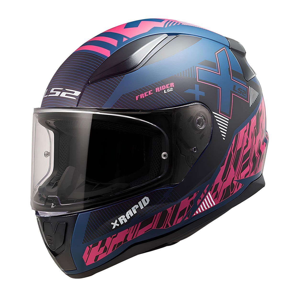 LS2 RAPID 2 XTREET MAT MAVİ-MOR KASK MOR - XL