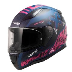 LS2 RAPID 2 XTREET MAT MAVİ-MOR KASK MOR - XL