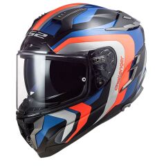 LS2 CHALLENGER GALACTIC MAVİ-TURUNCU KASK MAVI - M