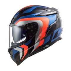 LS2 CHALLENGER GALACTIC MAVİ-TURUNCU KASK MAVI - M