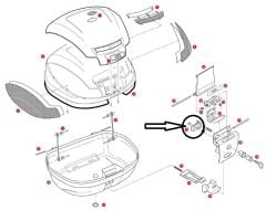 GIVI Z640R ÇANTA İÇ KİLİT TUTUCU V35-V46-TRK33-E470-E450-E370-E340-E260-E350