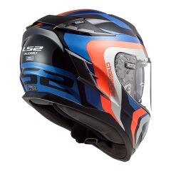 LS2 CHALLENGER GALACTIC MAVİ-TURUNCU KASK MAVI - XXL