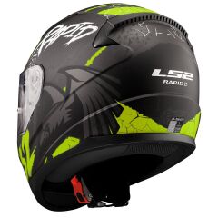 LS2 RAPID 2 RAVEN MAT SİYAH-GRİ-NEON SARI KASK MAT SIYAH-NEON SARI - XL
