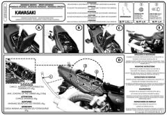 GIVI 433F KAWASAKI ZRX 1200 R-S (01-02)  ZRX 1100 S (97-01) ARKA ÇANTA TAŞIYICI