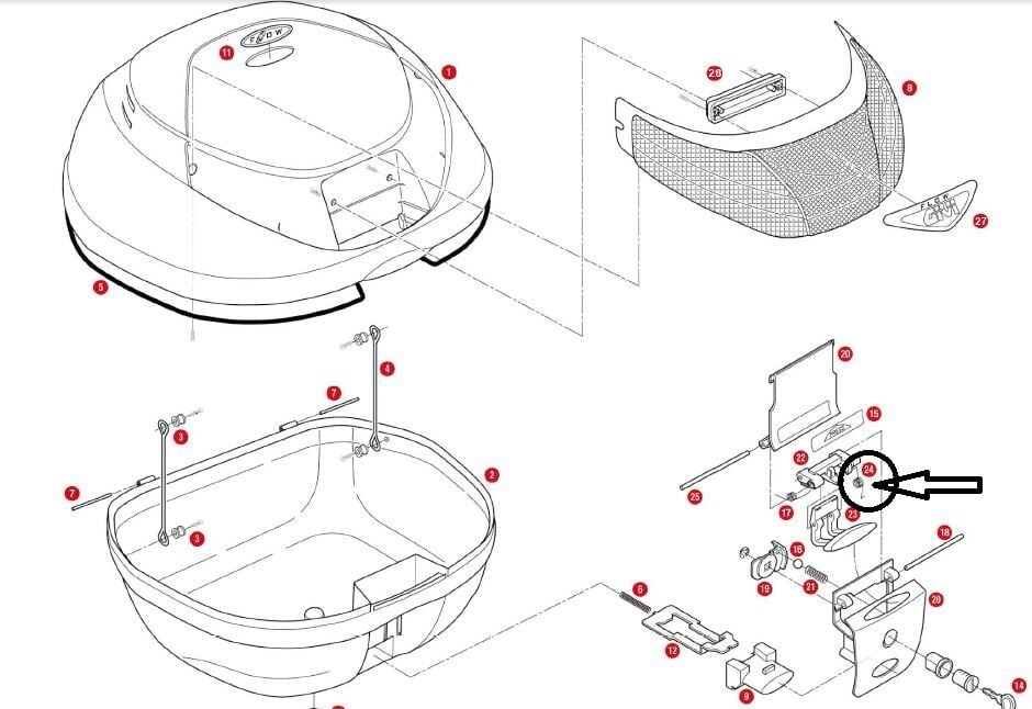 GIVI Z647R ÇANTA YAYI V35-TRK33-V46-E450-E260-E340-E350-E370-E470