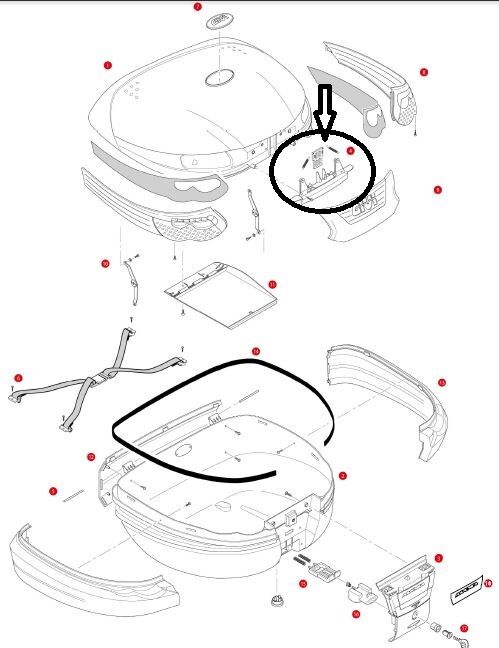 GIVI Z677R ÇANTA KAPAK KAPATMA SİSTEMİ E55