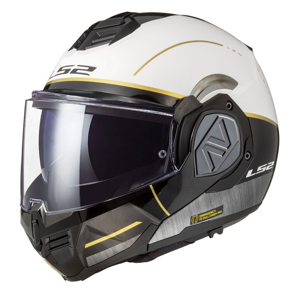 LS2 ADVANT IRON BEYAZ-SİYAH-JEANS KASK BEYAZ-SIYAH - L