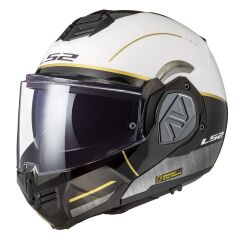 LS2 ADVANT IRON BEYAZ-SİYAH-JEANS KASK BEYAZ-SIYAH - XL