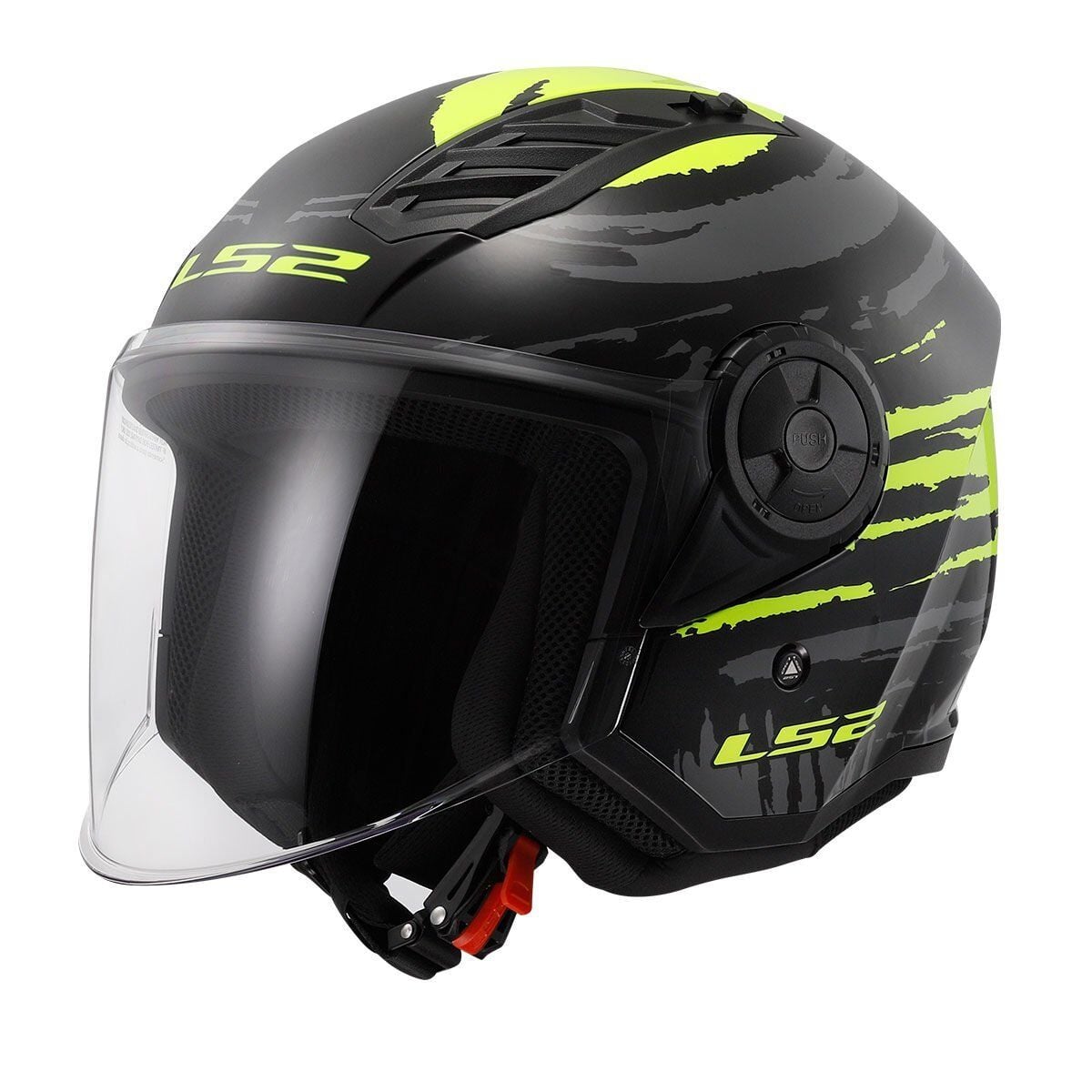 LS2 AIRFLOW 2 BRUSH SİYAH-NEON SARI KASK NEON SARI - XL
