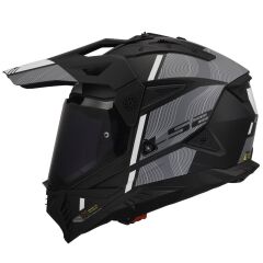LS2 PIONEER 2 HILL MAT SİYAH-BEYAZ KASK SIYAH/BEYAZ - XXL