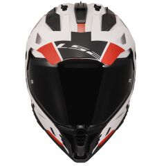 LS2 PIONEER 2 HILL BEYAZ-KIRMIZI KASK BEYAZ-KIRMIZI - S