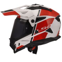 LS2 PIONEER 2 HILL BEYAZ-KIRMIZI KASK BEYAZ-KIRMIZI - L