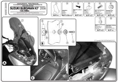 GIVI D267KIT SUZUKI BURGMAN 125-200 ABS (14-21) RÜZGAR SİPERLİK BAĞLANTI