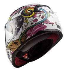 LS2 RAPID MINI CRAZY POP BEYAZ-PEMBE ÇOCUK KASK