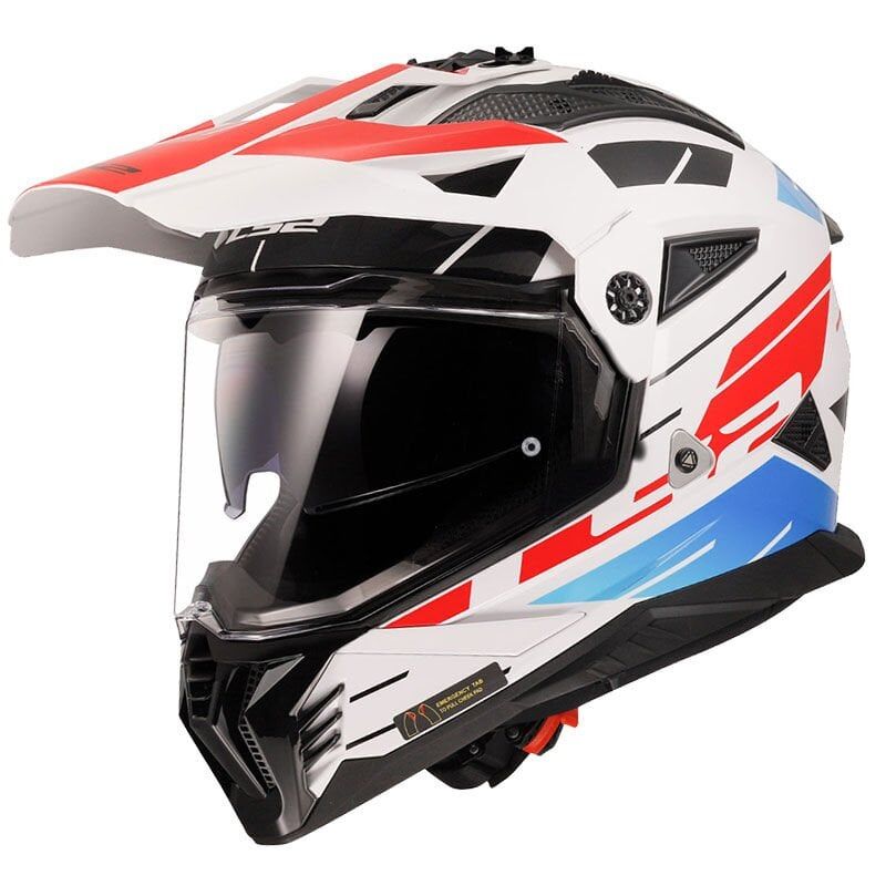LS2 PIONEER 2 NAMIB BEYAZ-MAVİ-KIRMIZI KASK BEYAZ-KIRMIZI - S