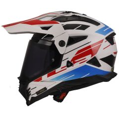 LS2 PIONEER 2 NAMIB BEYAZ-MAVİ-KIRMIZI KASK BEYAZ-KIRMIZI - S