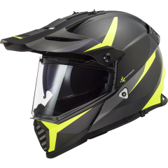 LS2 PIONEER EVO ROUTER MAT SİYAH-NEON SARI KASK