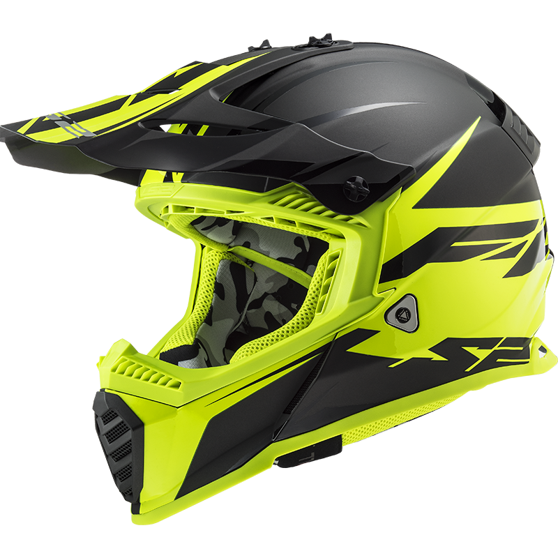 LS2 FAST EVO ROAR MAT SİYAH-NEON SARI KASK