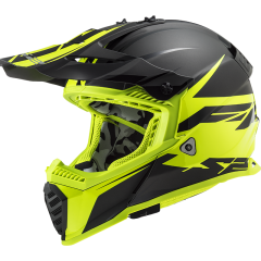 LS2 FAST EVO ROAR MAT SİYAH-NEON SARI KASK