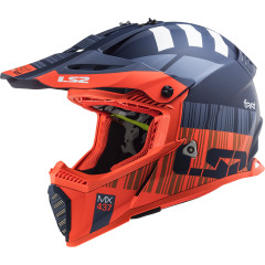LS2 FAST EVO XCODE MAT TURUNCU-MAVİ KASK