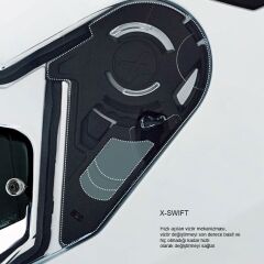 NEXX SX.100 SKYWAY GRİ-KIRMIZI KASK GRI/KIRMIZI - S