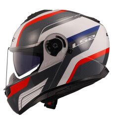 LS2 STROBE 2 MONZA SİYAH-BEYAZ-KIRMIZI KASK BEYAZ-SIYAH - L
