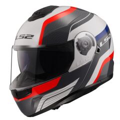 LS2 STROBE 2 MONZA SİYAH-BEYAZ-KIRMIZI KASK BEYAZ-SIYAH - XL