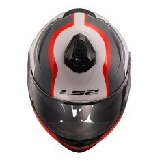 LS2 STROBE 2 MONZA SİYAH-BEYAZ-KIRMIZI KASK BEYAZ-SIYAH - XL