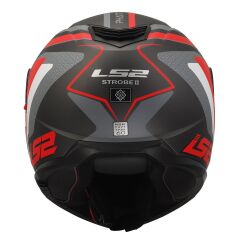LS2 STROBE 2 PHANTOM MAT TITANIUM-GRİ-KIRMIZI KASK GRI/KIRMIZI - XS