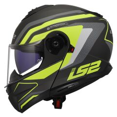 LS2 STROBE 2 PHANTOM MAT TITANIUM-NEON SARI KASK NEON SARI - XS