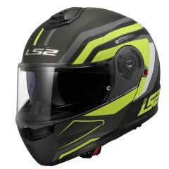LS2 STROBE 2 PHANTOM MAT TITANIUM-NEON SARI KASK NEON SARI - XXL