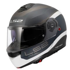 LS2 STROBE 2 VICTORY MAT GRİ-MAVİ-KUM KASK GRI-MAVI - XS