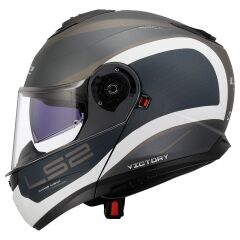 LS2 STROBE 2 VICTORY MAT GRİ-MAVİ-KUM KASK GRI-MAVI - XS