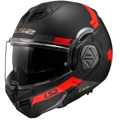 LS2 ADVANT BEND MAT SİYAH-KIRMIZI KASK