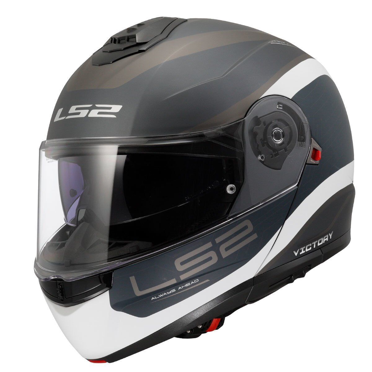 LS2 STROBE 2 VICTORY MAT GRİ-MAVİ-KUM KASK GRI-MAVI - M