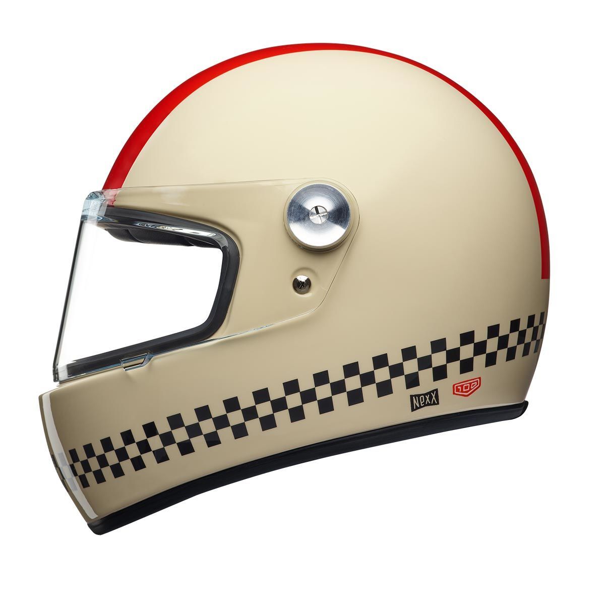 NEXX X.G100R FINISH LINE KREM-KIRMIZI KASK KREM - S