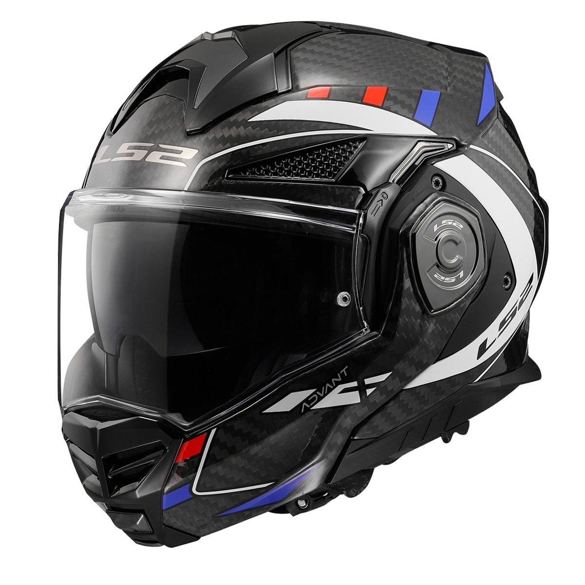 LS2 ADVANT X CARBON FUTURE BEYAZ-MAVİ-KIRMIZI KASK